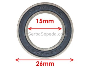 Strummer Bearing Steel 15267-2RS (15 x 26 x 7)